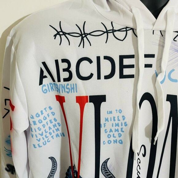 VLONE White Graphic Hoodie - Picture 2 of 8